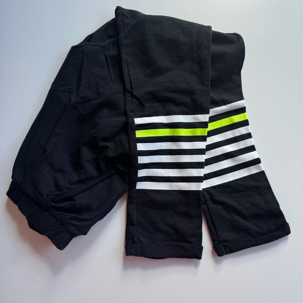Girls Size 12 black cotton casual pants with stripes from Joah Love